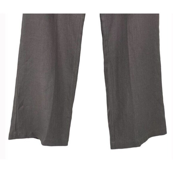 Eileen Fisher Trouser Heavy Linen Wide Leg Trouser Grey Relax Casual Size 6 EUC - Picture 6 of 14